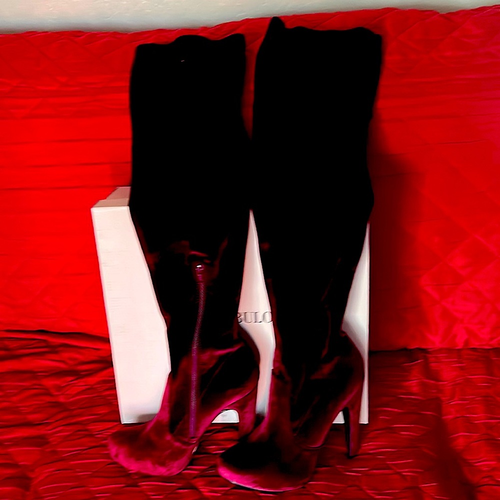 Heeled Boots, Yael, Burgundy